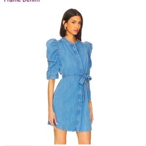 Frame Gillian Denim Blue Mini Dress
